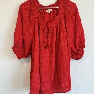 Max Studio Vibrant Red Blouse